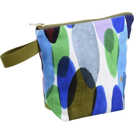 Trousse de toilette en coton biologique déperlant Multicolore Taille S 18 x 22 x 8 cm - PANGIVO