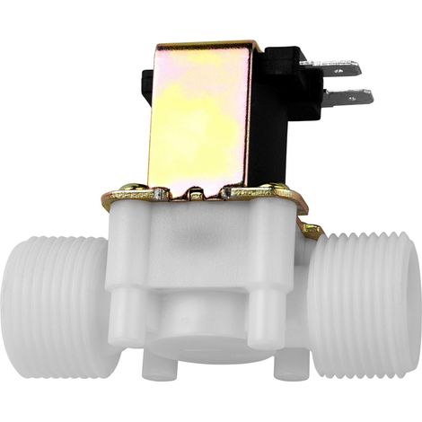 Électrovanne en plastique 12V DC DN20 G3/4 pouce à fermeture normale pour arrivée d'eau (1/5)