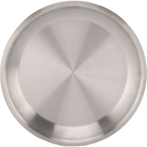 Multifunktionales rundes Serviertablett aus Edelstahl 304, leicht zu reinigen, lange Lebensdauer, für den täglichen Gebrauch. (1/5)
