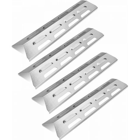 Bouclier thermique de remplacement 41 cm pour Ultar, Blooma, Outback, Kenmore, Master Forge, Perfect Flame, Diffuseur de flammes en acier inoxydable pour gril à gaz, pièce de rechange, lot de 4 (1/5)