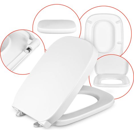 Les rois des sièges de toilettes  Cuvette WC Débba - Duroplast - Antibactérien - Installation Rapide