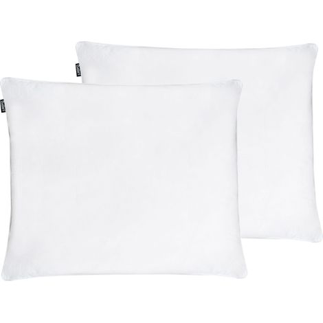 Kissen 2er Set FELDBERG Hoch Entenfedern und Daunen 50 x 60 cm Weiß