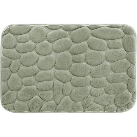 Douceur d’Intérieur Alfombra de baño salvia 80x50 cm microfibra (1/3)