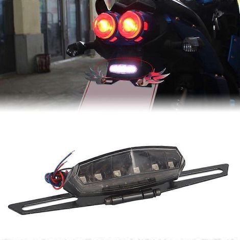 Feu stop LED pour moto, haute visibilité, lampe de signalisation de sécurité, économe en énergie (1/4)