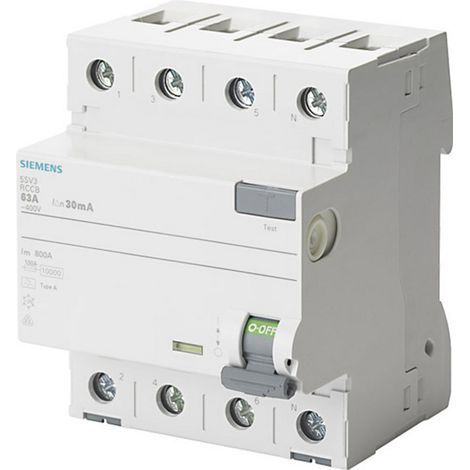 Siemens 5SV33466KK12 5SV3346-6KK12 FI-Schutzschalter A 4polig 63 A 0.03 A 400 V (1/3)