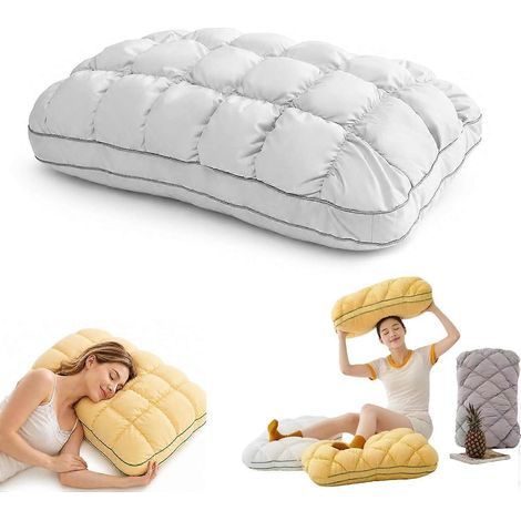 Oreiller rafraîchissant Cloud Pillow guimauve pour adultes, moelleux matelassé élastique, sommeil paisible chambre à coucher