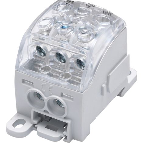 Bloque de distribución universal SUB 220 Al/Cu 82060 simblock, gris (1/4)
