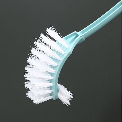 Ensemble de brosses de toilette pour la maison, brosse de nettoyage pour toilettes, brosse polyvalente, à long manche, murale, sur pied, ensemble de brosses de nettoyage pour salle de bain, bleue. (1/5)
