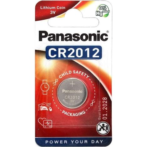 Blister da 1 pila a bottone al litio 3V Panasonic - CR2012, DL2012 (1/2)