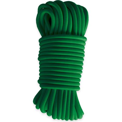 Cuerda elástica Verde 20 metros - Calidad Profesional TECPLAST 9SW - Cable elástico - Diámetro 9 mm