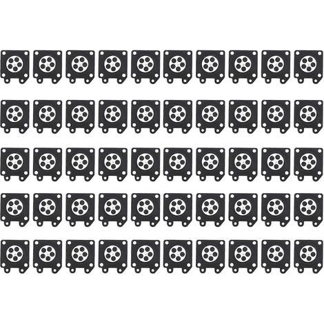 50 pièces de pièces de carburateur : membranes de carburateur pour tronçonneuse Zama 2500/3800/4500 (1/5)