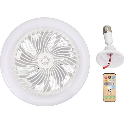 Ventilador con luz LED silencioso de 30 W con control remoto: diseño compacto e iluminación suave y sin deslumbramiento. (1/5)