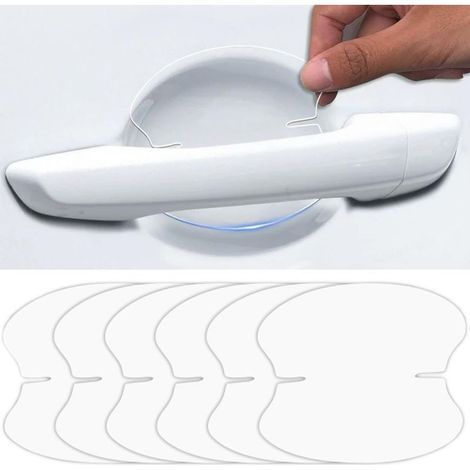 10 Pieces Film de Protection pour Poignée de Porte Voiture Film de Protection Transparent Brillant Autocollant Anti - Rayures (1/5)