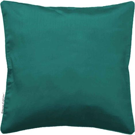 Housse de Coussin "Shana" 40x40cm Émeraude (1/4)