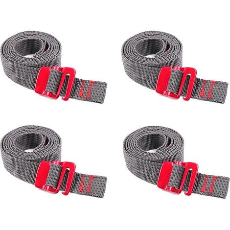 Lot de 4 sangles de tension pour randonnée et escalade, boucle de fixation, sangle de 1,4 m (1/5)