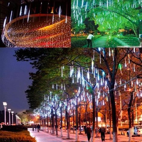 Tubes LED - Meteor Shower - 30CM - 144 LEDs - Décoration de Noël - Mariage - Jardin (1/4)
