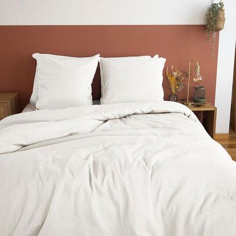 Parure de lit - Housse de Couette - 220x240 cm - 2 Taies d'oreiller - Réversible - Certifiée OEKO-TEX
