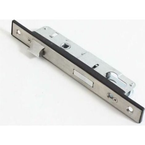 Serrure à encastrer monopoint de porte de jardin 85 mm en acier inoxydable- (1/5)