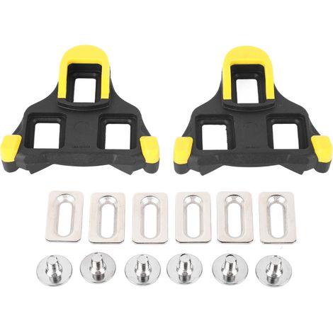 Calas SPD para bicicleta de carretera con mecanismo de bloqueo, con un ángulo de 6° y diseño de 3 orificios.