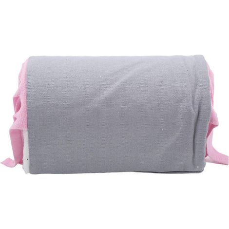 Nid tunnel à pompons pour petits animaux, cachette amovible et sécurisée pour hamster, cochon d'Inde et lapin (Gra (1/3)
