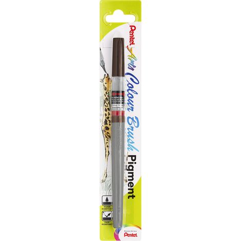 Colour Brush Pigment Pinceau Nomade Recheargeable avec Encre à Pigments Marron (1/2)