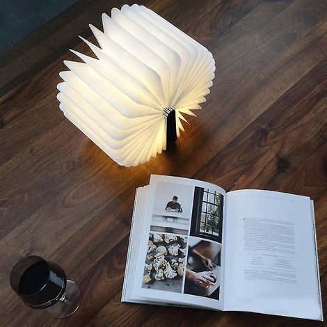 Lampe de bureau innovante en forme de livre, pliable et rechargeable par USB, avec LED et LED intégrée. (1/5)