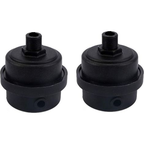 Aougo – Lot de 2 filtres silencieux pour compresseur d'air – Élément filtrant en mousse – 1/4' PT (12 mm) – Réduction bruit et protection contre poussière (1/5)