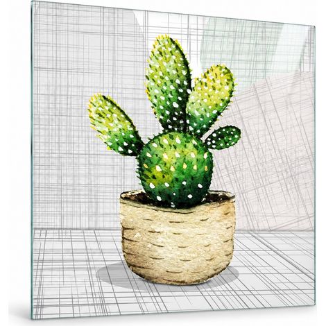 Lupia Quadro Botanico su Vetro 30x30 cm GLASS BOTANY SHABBY 1 da Parete (1/4)