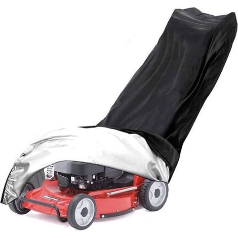 Funda impermeable y antipolvo para cortacésped, fabricada en poliéster 210D con cordón ajustable y bolsa de almacenamiento (193 x 63,5 x 112 cm). (1/5)