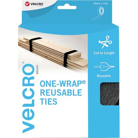 VELCRO® universel Bande auto-agrippante pour grouper partie velours et partie agrippante (L x l) 15 m x 3 cm noir 15 m Y647303 (1/5)