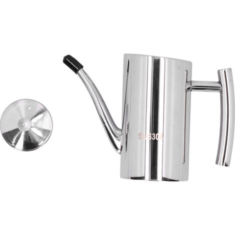 Pot à huile en acier inoxydable 304 anti-goutte et étanche, bouteille distributrice d'huile pour usage en cuisine (500 ml) (1/5)