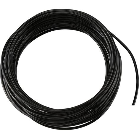 Fil d'aluminium anodisé rond de 2 mm, 5 mètres/rouleau, pour la fabrication de bijoux DIY (noir) (1/3)
