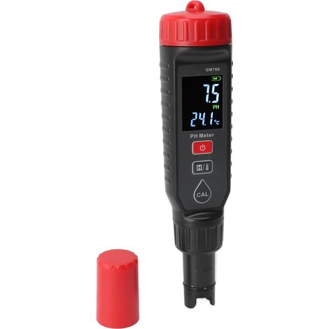 PH-mètre portable haute précision 6 fonctions écran LCD réponse rapide testeur de pH pour terre aquarium bac à poissons (1/5)