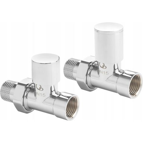 SET VALVOLE RADIATORE, CROMATE DIRITTE