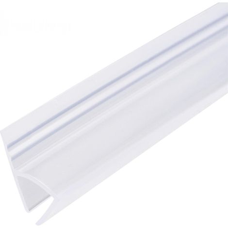 Joint d'étanchéité inférieur de porte douche en verre sans cadre, type H, avec rebord anti-goutte 10