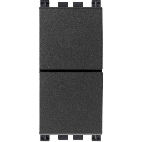 Arke' two buttons 1 pole independent no+no 10a color grey 19066