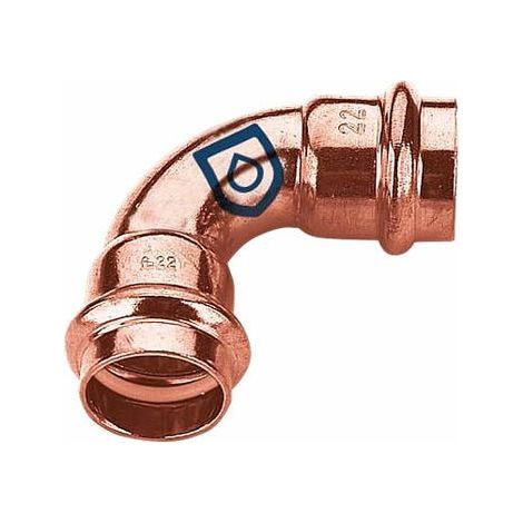 Press-Bogen 90° - 28 mm - für Kupferrohre - DVGW-zertifiziert - für V- & M-Kontur (1/2)