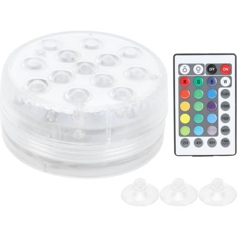 Lumière de piscine LED RGB 16 couleurs IP68 avec ventouses magnétiques et télécommande 21 touches, lampe sous-marine étanche