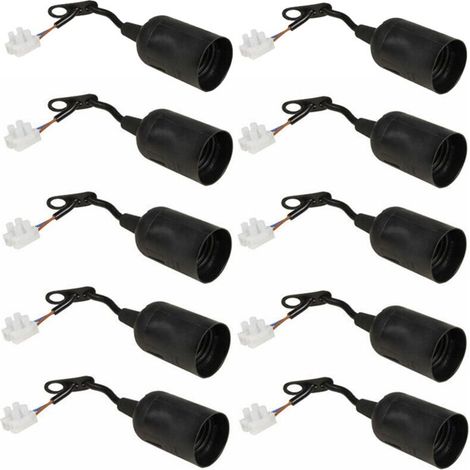 Lot de 10 Douilles à Vis E27 pour Éclairage de Chantier Industriel et Extérieur (1/4)