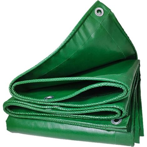 Bâche à bûches épaisse ultra résistante vert - 4m x 4m