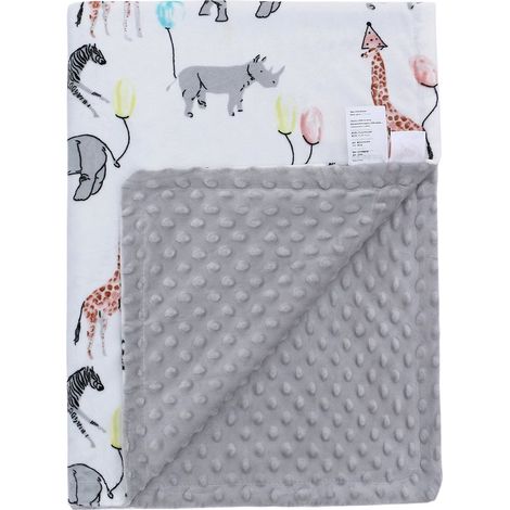 Babydecke Superweiche Schlafdecke für Neugeborene Bettbezug fürs Kinderzimmer Mit Rückseite Geeignet für Kleinkinder und Babys Mädchen und Jungen Grau (1/5)