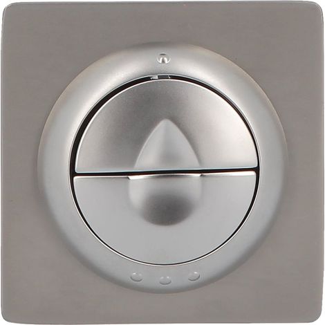 Bouton pour cloison coupe-feu - double débit - épaisseur cloison 10 à 35mm - Satiné - Nicoll