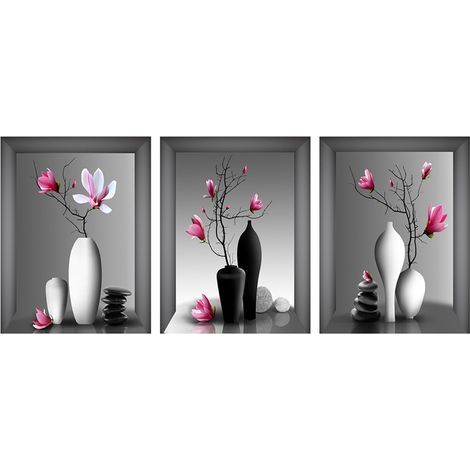 3DAutocollants muraux pour vases, plantes et fleurs (1/5)