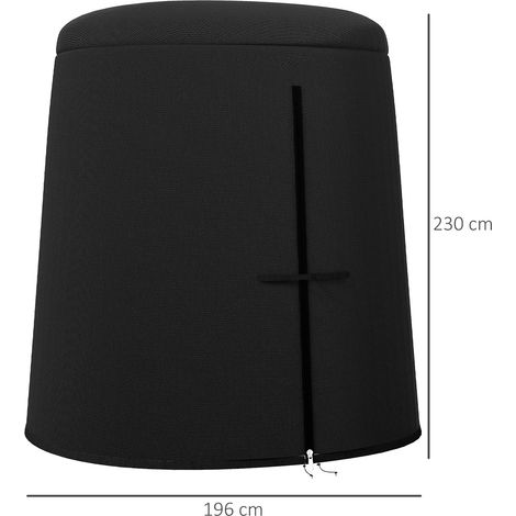 Housse imperméable d'extérieur pour fauteuil suspendu avec protection UV, housse de protection pour paniers suspendus, balancelles et fauteuils suspendus, tissu Oxford 300D, Ø 196 x 230 cm (H) (1/5)