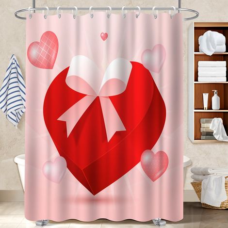 Voile de douche fluide en polyester 180x180 avec 12 œillets polyester pour salle de bain pour salle d’eau sans fenêtre (1/5)
