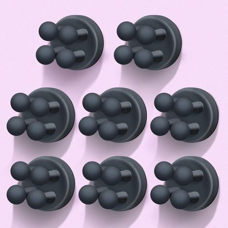 Lot de 8 crochets adhésifs pour rasoirs et brosses à dents, supports pour salle de bain et cuisine