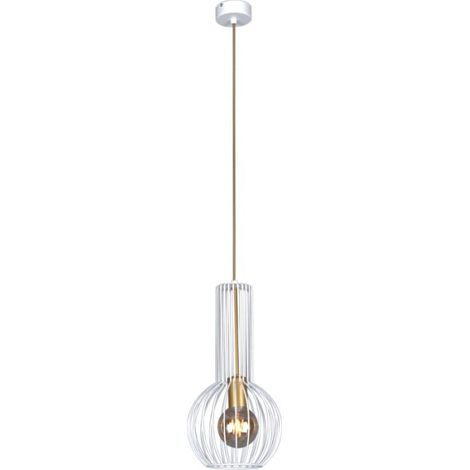 Lampada a sospensione bianco oro E27 Ø20 Kaja K-4525 (1/4)