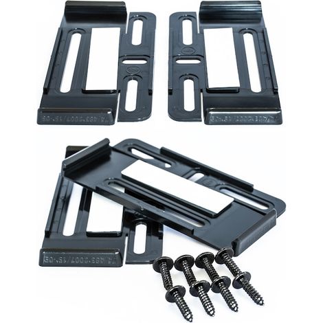 Set di portatarga per auto Premium Super Slim - 4 pezzi anteriori e posteriori, senza cornice, neri, (1/5)