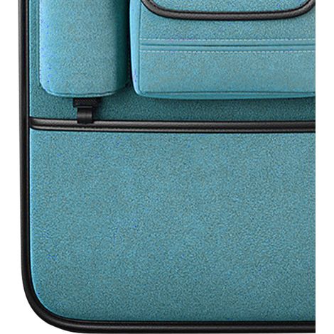 Sac de rangement multifonctionnel à suspendre pour siège auto, grande capacité, pour bureau ou siège enfant, couleur cyan. (1/5)
