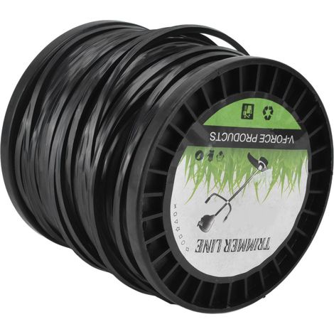 Runder Trimmerfaden für Husqvarna 3,3 mm, schwarz, hohe Schnittleistung, passend für die meisten Rasenmäher, 50 m (1/5)